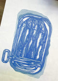 Tin of Sardines linocut