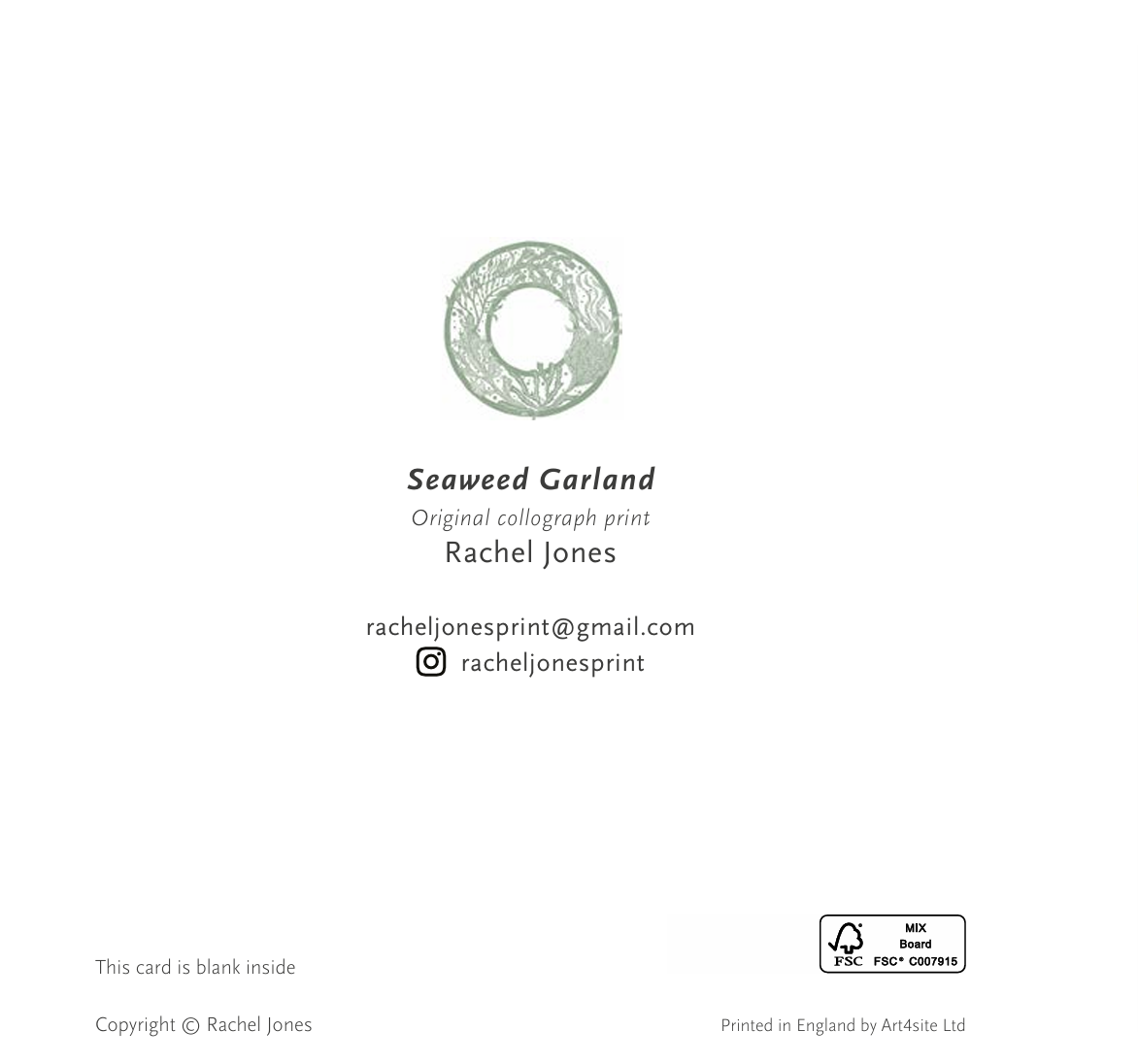 Seaweed Garland (greeting card)