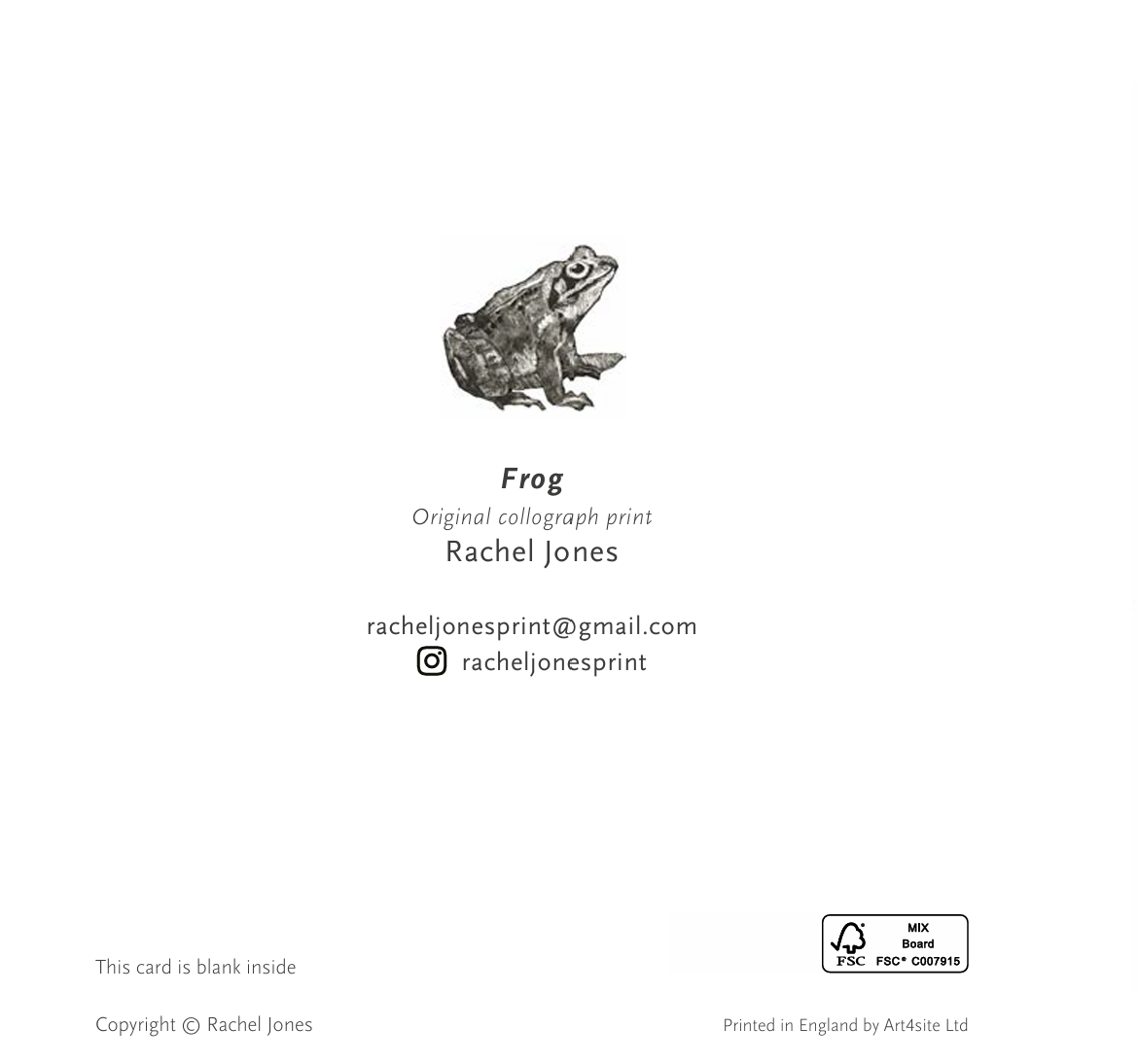 The Frog (greetings card)