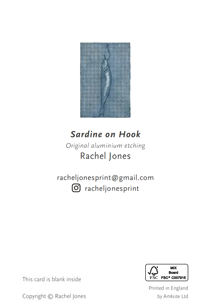 Sardine (study) - Greetings card