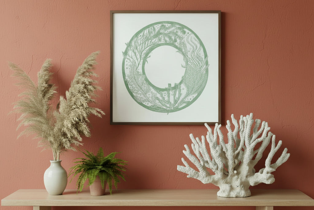 PREORDER Seaweed Garland linocut print