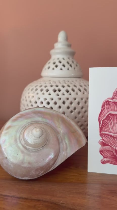 Pink Oyster Mushrooms (greetings card)
