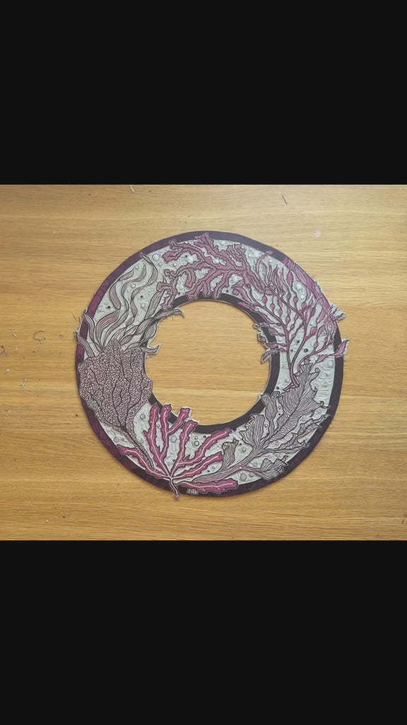 PREORDER Seaweed Garland linocut print